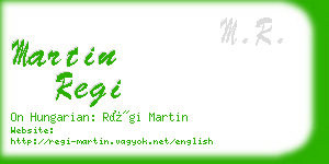 martin regi business card